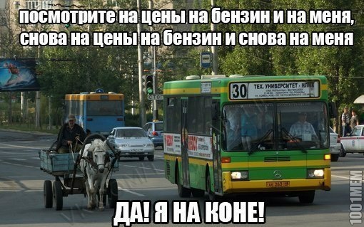 на коне!