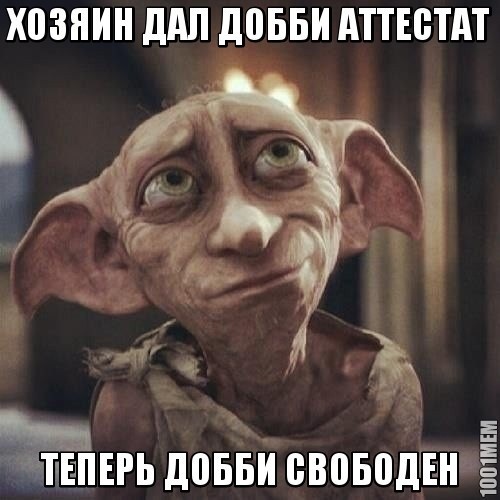 Аттестат Добби