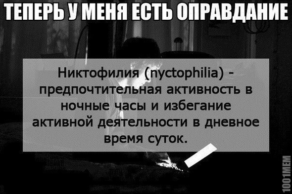 у меня никтофилия