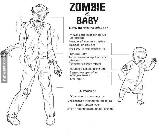 Младенец vs Zombie