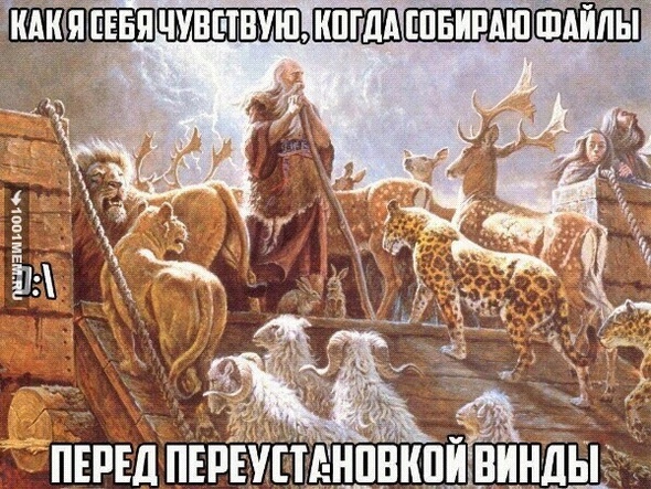 Ной и переустановка винды.