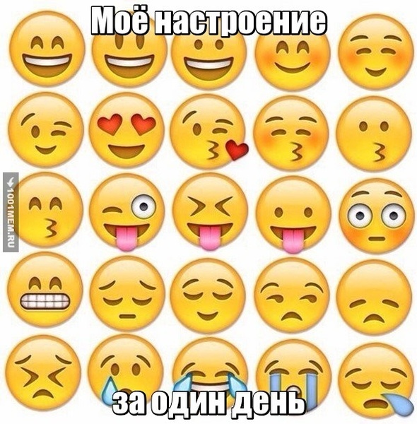 Моё настроение за один день