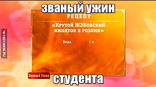 званый ужин студента