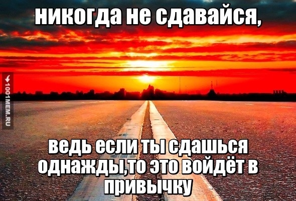 никогда не сдавайся