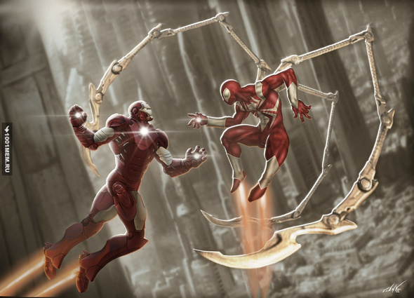 ironman vs iron spider man